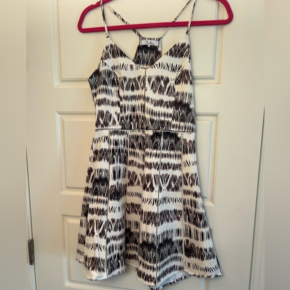 Parker Black and White Dress
